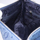CHANEL Shoulder Bag Denim Blue Silver CC Auth 189111V-20