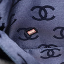 CHANEL Shoulder Bag Denim Blue Silver CC Auth 189111V-11