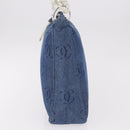 CHANEL Shoulder Bag Denim Blue Silver CC Auth 189111V-3