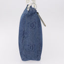 CHANEL Shoulder Bag Denim Blue Silver CC Auth 189111V-4