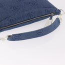 CHANEL Shoulder Bag Denim Blue Silver CC Auth 189111V-7