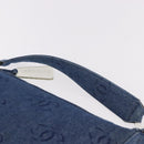 CHANEL Shoulder Bag Denim Blue Silver CC Auth 189111V-8