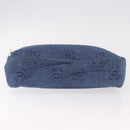 CHANEL Shoulder Bag Denim Blue Silver CC Auth 189111V-5
