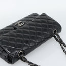CHANEL Matelasse 25 Chain Bag Patent leather Black Silver CC Auth 189112SM-6