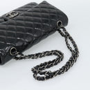 CHANEL Matelasse 25 Chain Bag Patent leather Black Silver CC Auth 189112SM-7