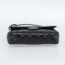 CHANEL Matelasse 25 Chain Bag Patent leather Black Silver CC Auth 189112SM-5