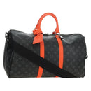 LOUIS VUITTON Monogram Eclipse Keepall Bandouliere 45 M15251 LV Auth 189113SAM-1