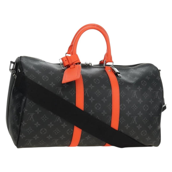 LOUIS VUITTON Monogram Eclipse Keepall Bandouliere 45 M15251 LV Auth 189113SAM