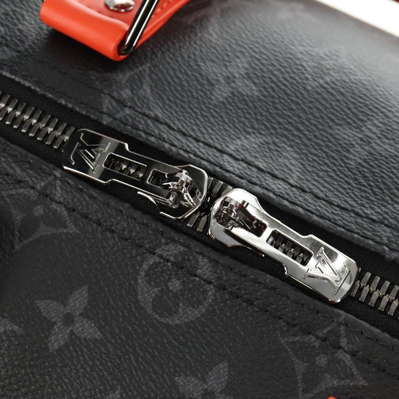 LOUIS VUITTON Monogram Eclipse Keepall Bandouliere 45 M15251 LV Auth 189113SAM