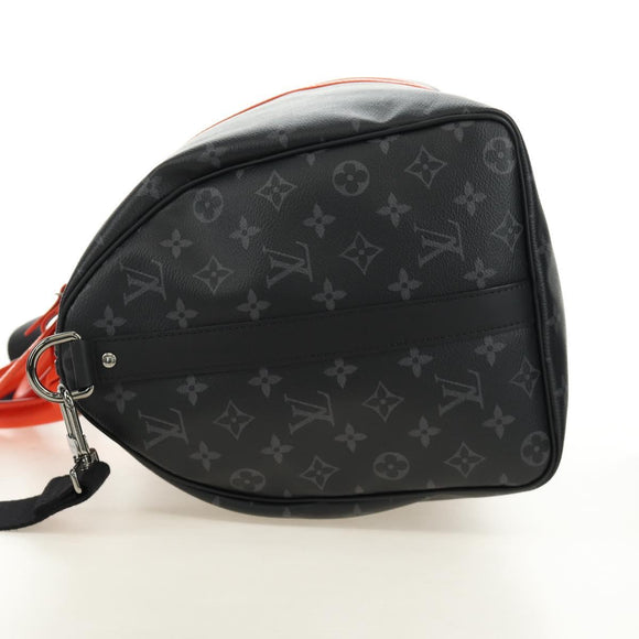 LOUIS VUITTON Monogram Eclipse Keepall Bandouliere 45 M15251 LV Auth 189113SAM