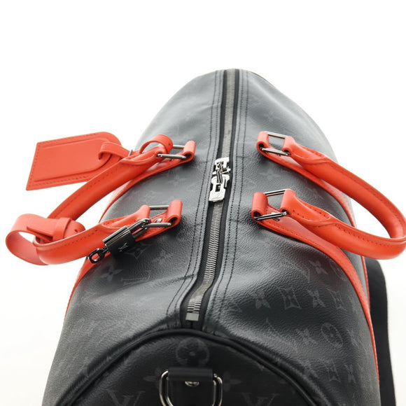 LOUIS VUITTON Monogram Eclipse Keepall Bandouliere 45 M15251 LV Auth 189113SAM