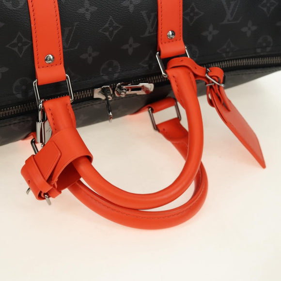 LOUIS VUITTON Monogram Eclipse Keepall Bandouliere 45 M15251 LV Auth 189113SAM