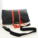 LOUIS VUITTON Monogram Eclipse Keepall Bandouliere 45 M15251 LV Auth 189113SAM-8