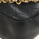 CHANEL All About Chain Matelasse Bag Lamb Skin Black Gold CC Auth 189115SM-16