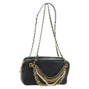 CHANEL All About Chain Matelasse Bag Lamb Skin Black Gold CC Auth 189115SM-1