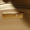 CHANEL All About Chain Matelasse Bag Lamb Skin Black Gold CC Auth 189115SM-22