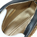 CHANEL All About Chain Matelasse Bag Lamb Skin Black Gold CC Auth 189115SM-11