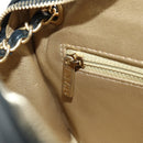CHANEL All About Chain Matelasse Bag Lamb Skin Black Gold CC Auth 189115SM-25