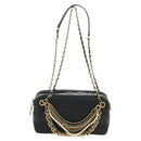 CHANEL All About Chain Matelasse Bag Lamb Skin Black Gold CC Auth 189115SM-13
