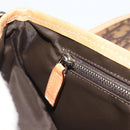 Christian Dior Trotter Canvas Romantische Kettingtas PVC Bruin Zilver Auth 189117SM-22