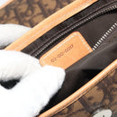 Christian Dior Trotter Canvas Romantische Kettingtas PVC Bruin Zilver Auth 189117SM-11