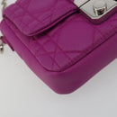 Christian Dior Chain Cannage Shoulder Bag Lamb Skin Purple Auth 189118A-14