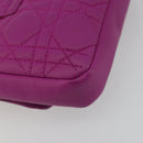 Christian Dior Chain Cannage Shoulder Bag Lamb Skin Purple Auth 189118A-16