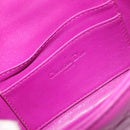 Christian Dior Chain Cannage Shoulder Bag Lamb Skin Purple Auth 189118A-18