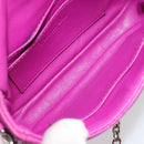 Christian Dior Chain Cannage Shoulder Bag Lamb Skin Purple Auth 189118A-11
