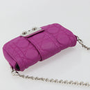 Christian Dior Chain Cannage Shoulder Bag Lamb Skin Purple Auth 189118A-6