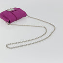Christian Dior Chain Cannage Shoulder Bag Lamb Skin Purple Auth 189118A-7