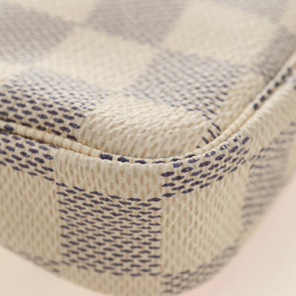LOUIS VUITTON Damier Azur Mini Pochette Accessoires N58010 LV Auth 189119M