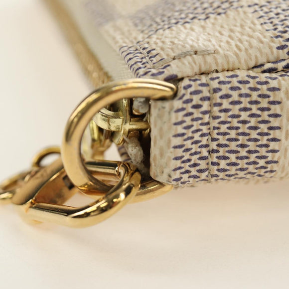LOUIS VUITTON Damier Azur Mini Pochette Accessoires N58010 LV Auth 189119M