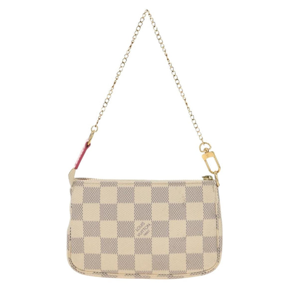 LOUIS VUITTON Damier Azur Mini Pochette Accessoires N58010 LV Auth 189119M