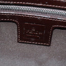 FENDI Zucca Canvas Mamma Baguette Shoulder Bag Black Brown Auth 189121SV-22