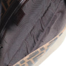 FENDI Zucca Canvas Mamma Baguette Shoulder Bag Black Brown Auth 189121SV-10
