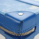 LOUIS VUITTON Monogram Clouds Soft Trunk Wallet Blue LV Auth 189125M-9