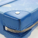 LOUIS VUITTON Monogram Clouds Soft Trunk Wallet Blue LV Auth 189125M-15