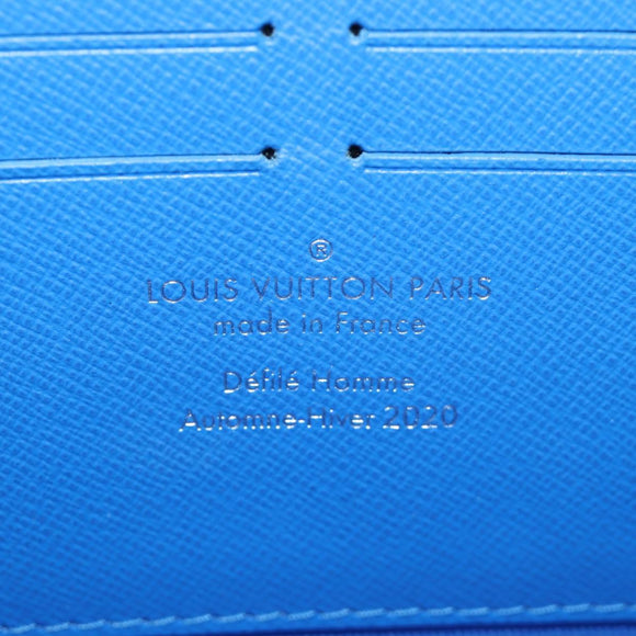 LOUIS VUITTON Monogram Clouds Soft Trunk Wallet Blue LV Auth 189125M