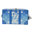 LOUIS VUITTON Monogram Clouds Soft Trunk Wallet Blue LV Auth 189125M-13