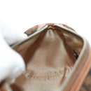 Christian Dior Trotter Canvas Romantic Hand Bag PVC Brown Silver Auth 189127M-24