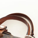 Christian Dior Trotter Canvas Romantic Hand Bag PVC Brown Silver Auth 189127M-14