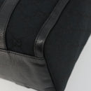 GUCCI GG Canvas Abbey Boston Bag Black Gold 130942 Auth 189128A-9