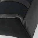 GUCCI GG Canvas Abbey Boston Bag Black Gold 130942 Auth 189128A-16