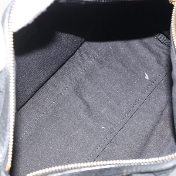 GUCCI GG Canvas Abbey Boston Bag Black Gold 130942 Auth 189128A