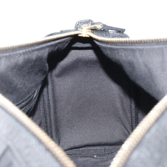 GUCCI GG Canvas Abbey Boston Bag Black Gold 130942 Auth 189128A