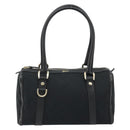 GUCCI GG Canvas Abbey Boston Bag Black Gold 130942 Auth 189128A-13