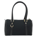 GUCCI GG Canvas Abbey Boston Bag Black Gold 130942 Auth 189128A-2