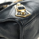 BALENCIAGA Classic Metallic Edge Mini City Bag Leather 2way Navy Auth 189129M-16