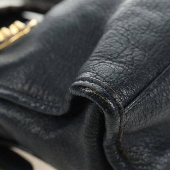BALENCIAGA Classic Metallic Edge Mini City Bag Leather 2way Navy Auth 189129M